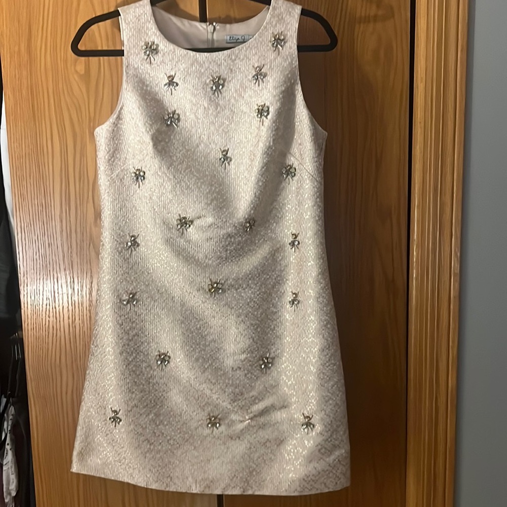 Eliza J Gold Cocktail Dress